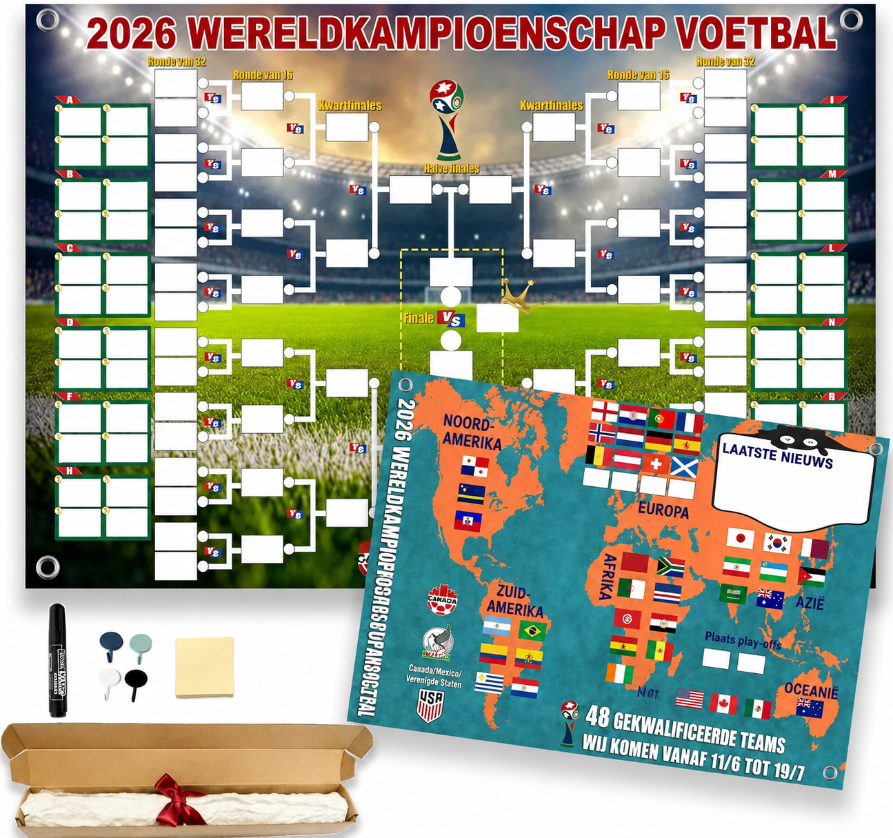 Programmaposters WK 2026 – Invullen, wedden en het hele kampioenschap volgen