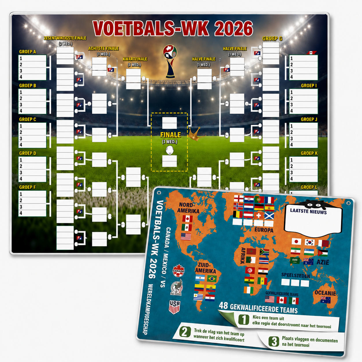 Programmaposters WK 2026 – Invullen, wedden en het hele kampioenschap volgen