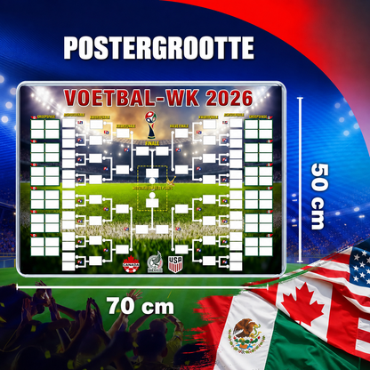 Programmaposters WK 2026 – Invullen, wedden en het hele kampioenschap volgen