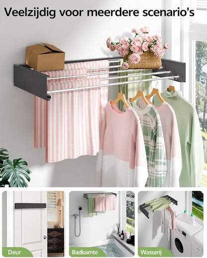AirFold – Wanddroogrek (opvouwbaar en ruimtebesparend)