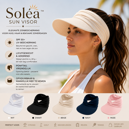 Soléa zonneklep – Elegante zonbescherming voor huid en haar, voor comfortabele zomerdagen