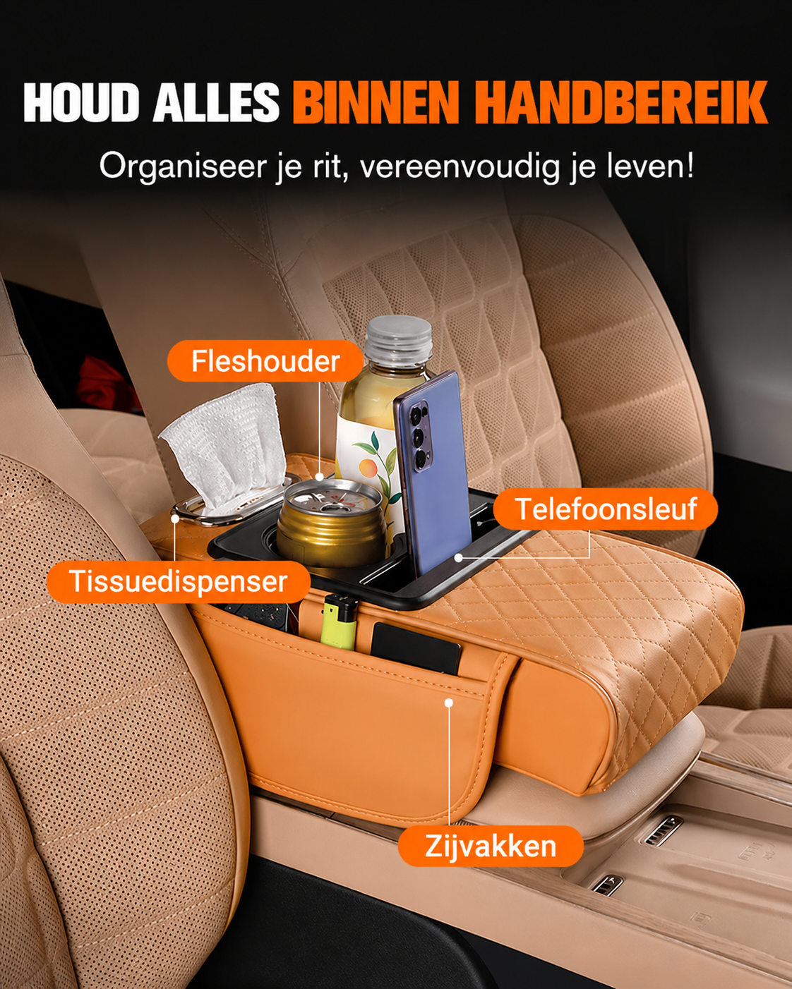 Multifunctionele Lederen Armsteun