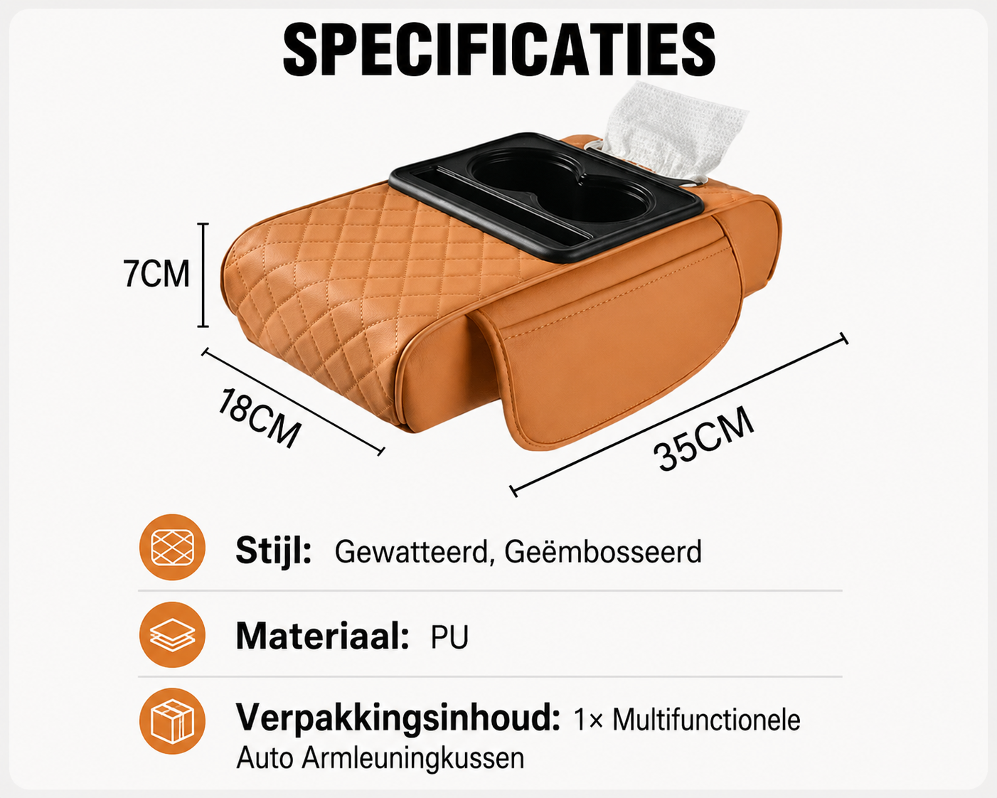 Multifunctionele Lederen Armsteun