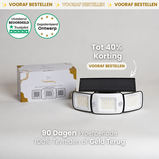 SolarGlow - Buitenlamp op Zonne-energie met Bewegingssensoren