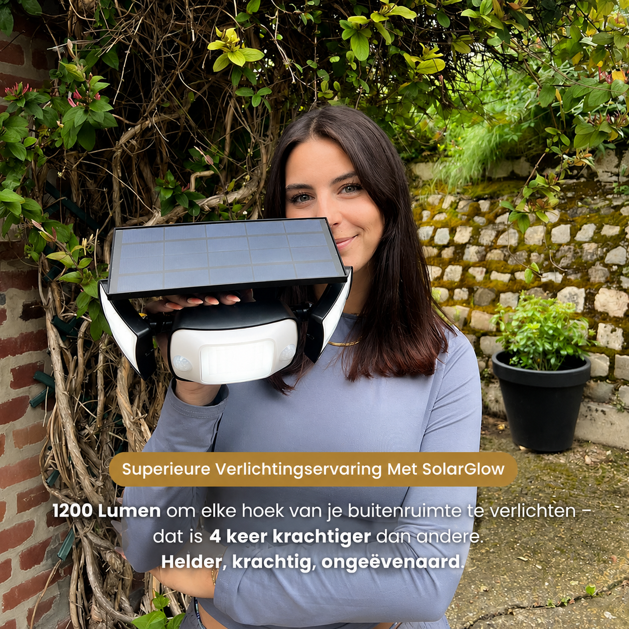 SolarGlow - Buitenlamp op Zonne-energie met Bewegingssensoren