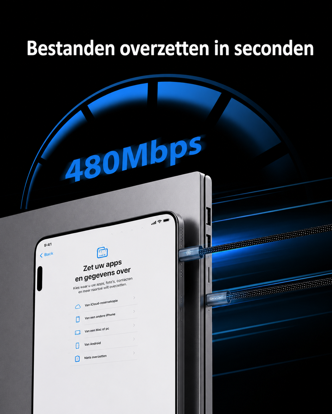 MagCable | Magnetische Anti-knoop kabel