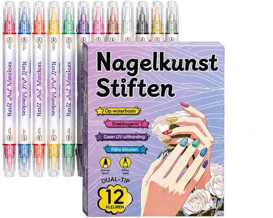 Dubbelzijdig Nagelkunst Pennenset