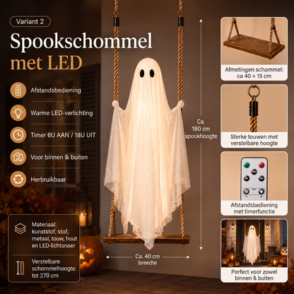 De spookschommel met ledverlichting – dé Halloween-nieuwigheid van dit jaar!
