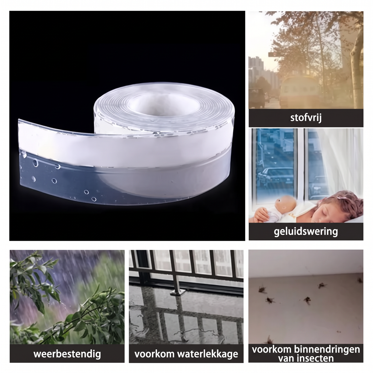 Deurafdichting 5M – Houdt stof, insecten en geluid tegen