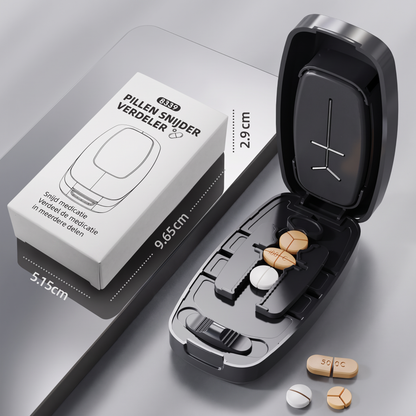 Draagbare Pillensnijder – Snijdt tabletten nauwkeurig, compact ontwerp voor op reis en thuisgebruik