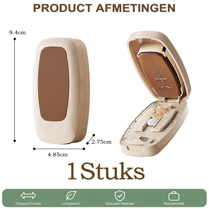 Draagbare Pillensnijder – Snijdt tabletten nauwkeurig, compact ontwerp voor op reis en thuisgebruik