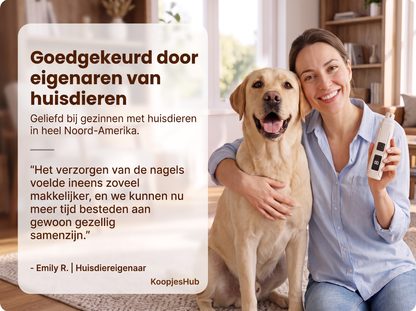 Elektrische klauwslijper voor huisdieren met LED-display