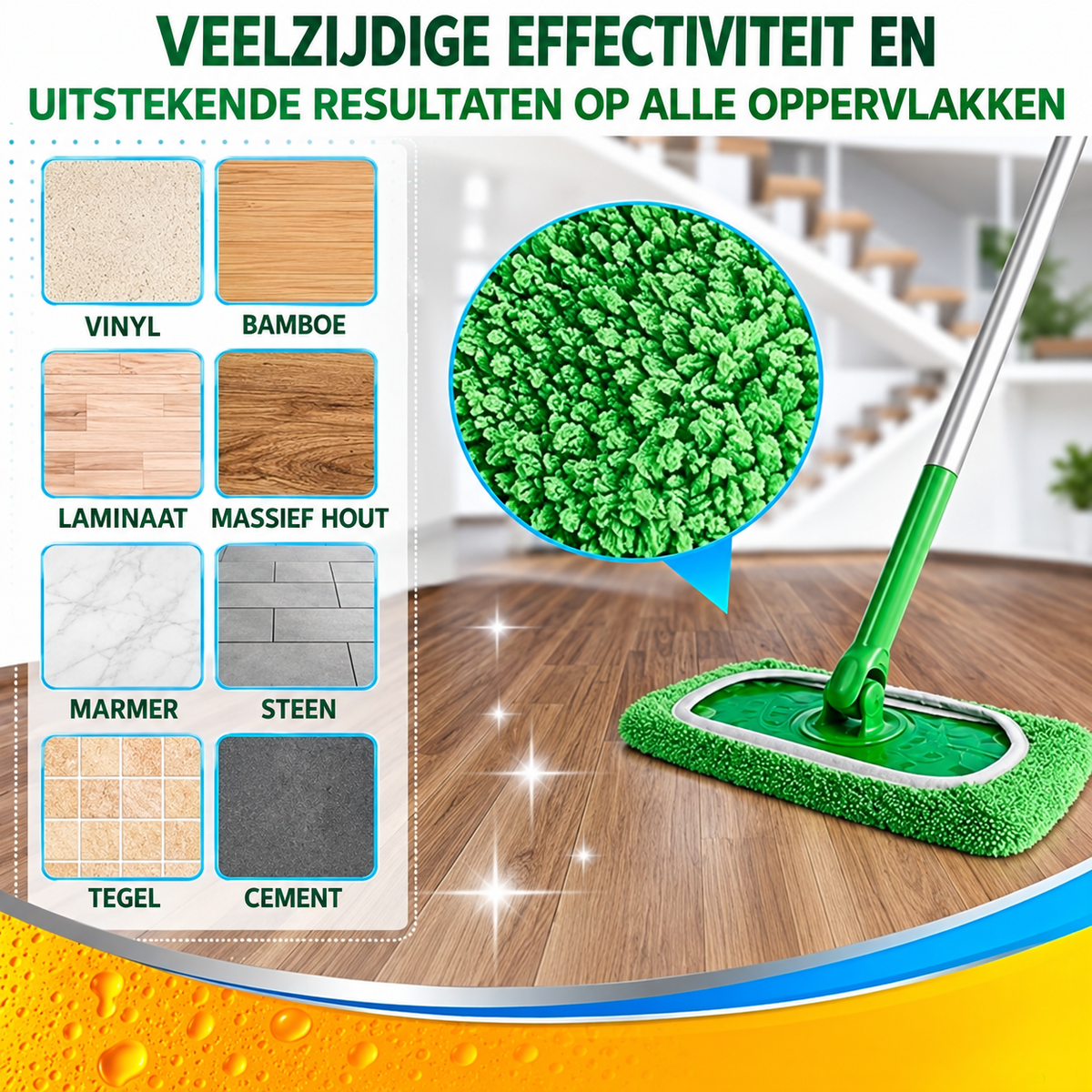 Herbruikbare microvezeldoek voor Swiffer