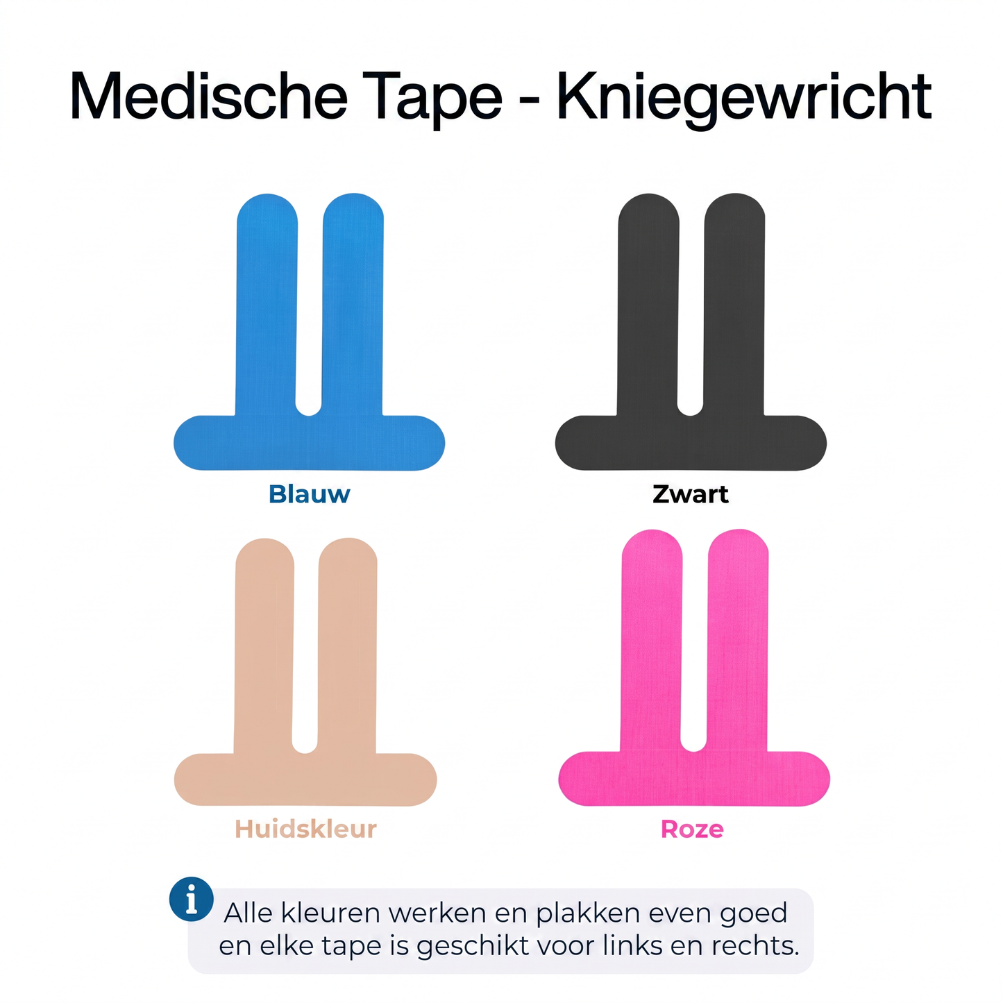 Kniegewricht Correctie Tape - Beweeg weer met vertrouwen, zonder voortdurend aan je knie te hoeven denken