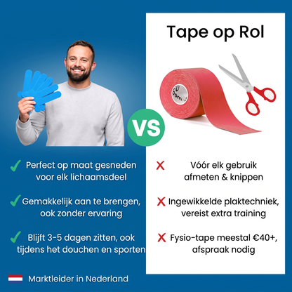 Kniegewricht Correctie Tape - Beweeg weer met vertrouwen, zonder voortdurend aan je knie te hoeven denken