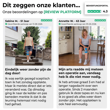 Kniegewricht Correctie Tape - Beweeg weer met vertrouwen, zonder voortdurend aan je knie te hoeven denken