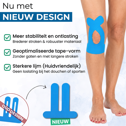 Kniegewricht Correctie Tape - Beweeg weer met vertrouwen, zonder voortdurend aan je knie te hoeven denken