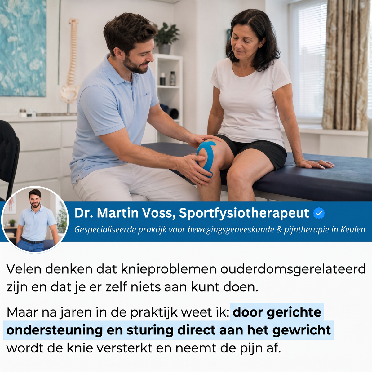 Kniegewricht Correctie Tape - Beweeg weer met vertrouwen, zonder voortdurend aan je knie te hoeven denken