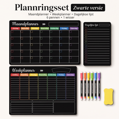 Magnetische gezinsplanner –  Maand-, week- en dagoverzicht