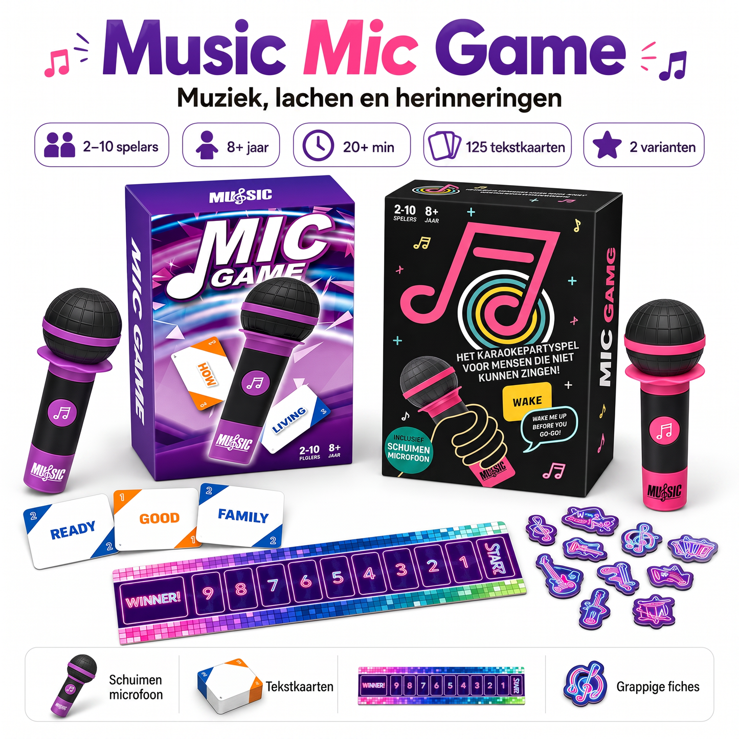Muziekmicrofoonspel – het spel waarmee iedereen gaat zingen 🎤