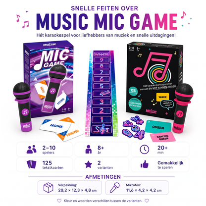 Muziekmicrofoonspel – het spel waarmee iedereen gaat zingen 🎤