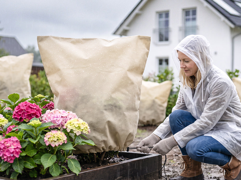 Neerslag en vorstbescherming voor planten