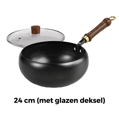 Ongecoate gietijzeren pan – geen chemicaliën, geen afbladderende coating