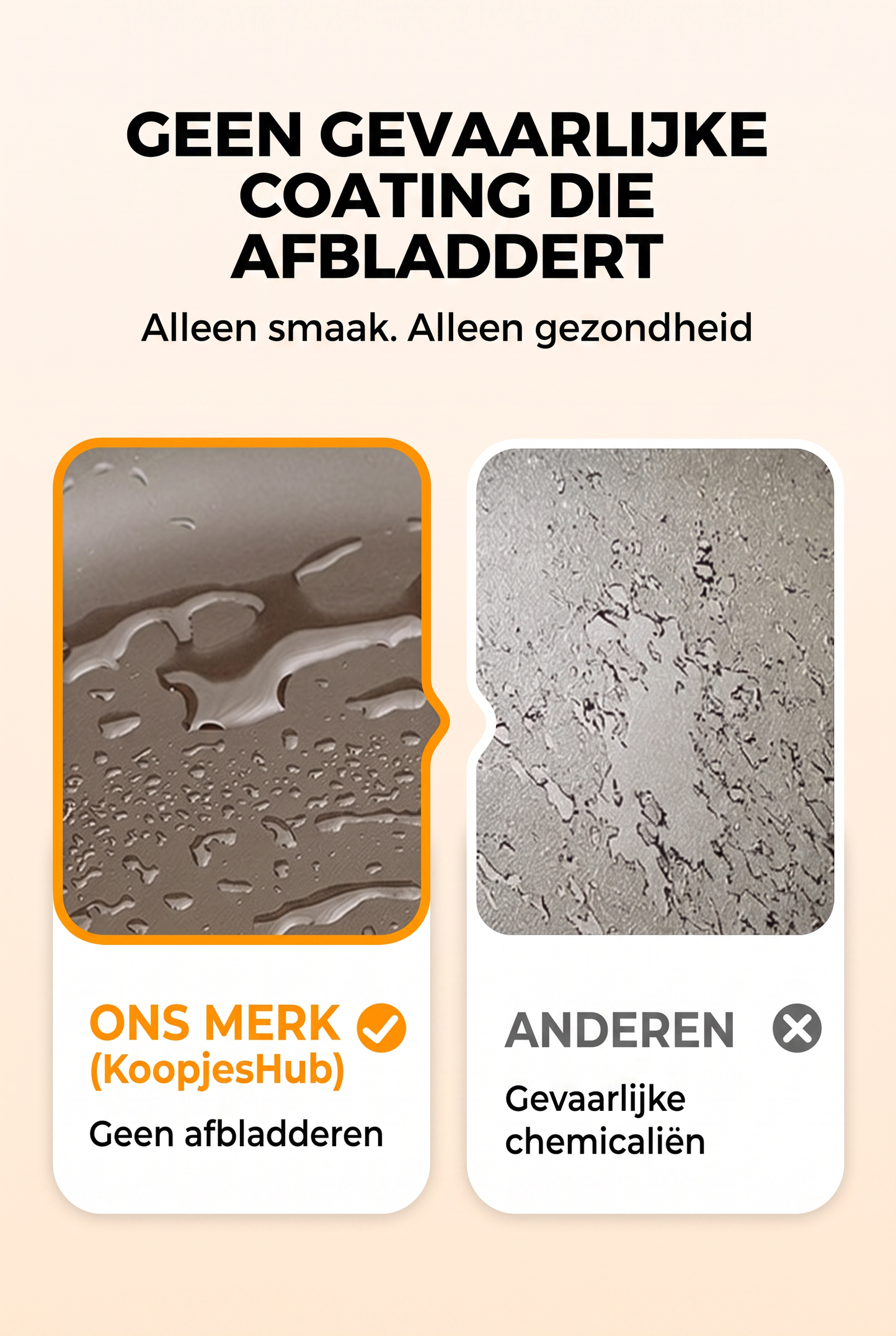 Ongecoate gietijzeren pan – geen chemicaliën, geen afbladderende coating