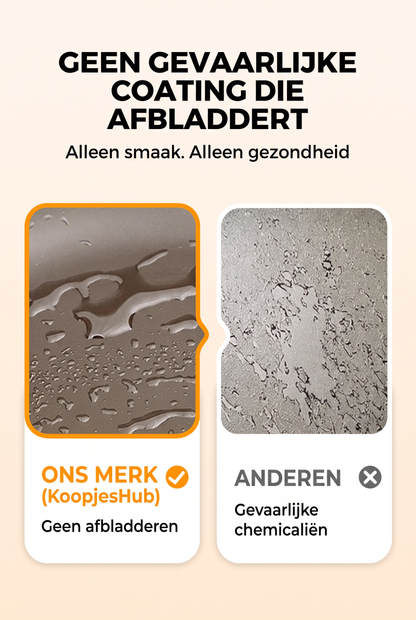Ongecoate gietijzeren pan – geen chemicaliën, geen afbladderende coating