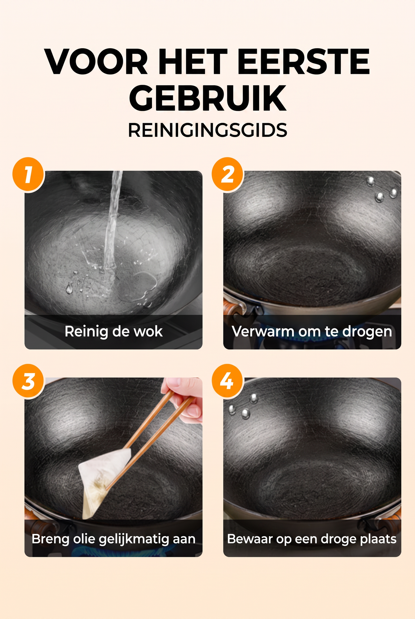 Ongecoate gietijzeren pan – geen chemicaliën, geen afbladderende coating