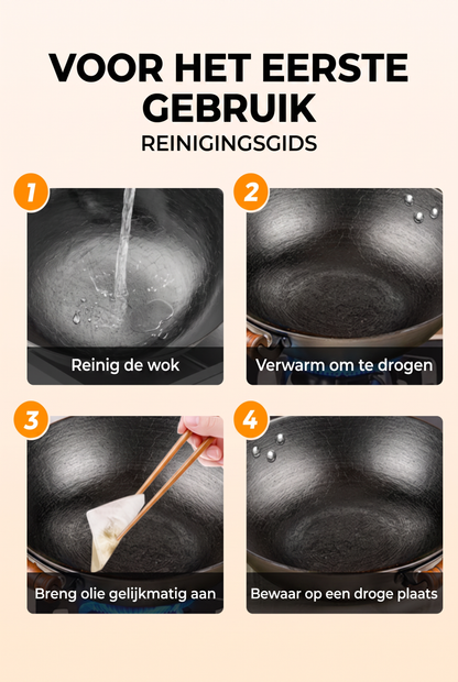 Ongecoate gietijzeren pan – geen chemicaliën, geen afbladderende coating