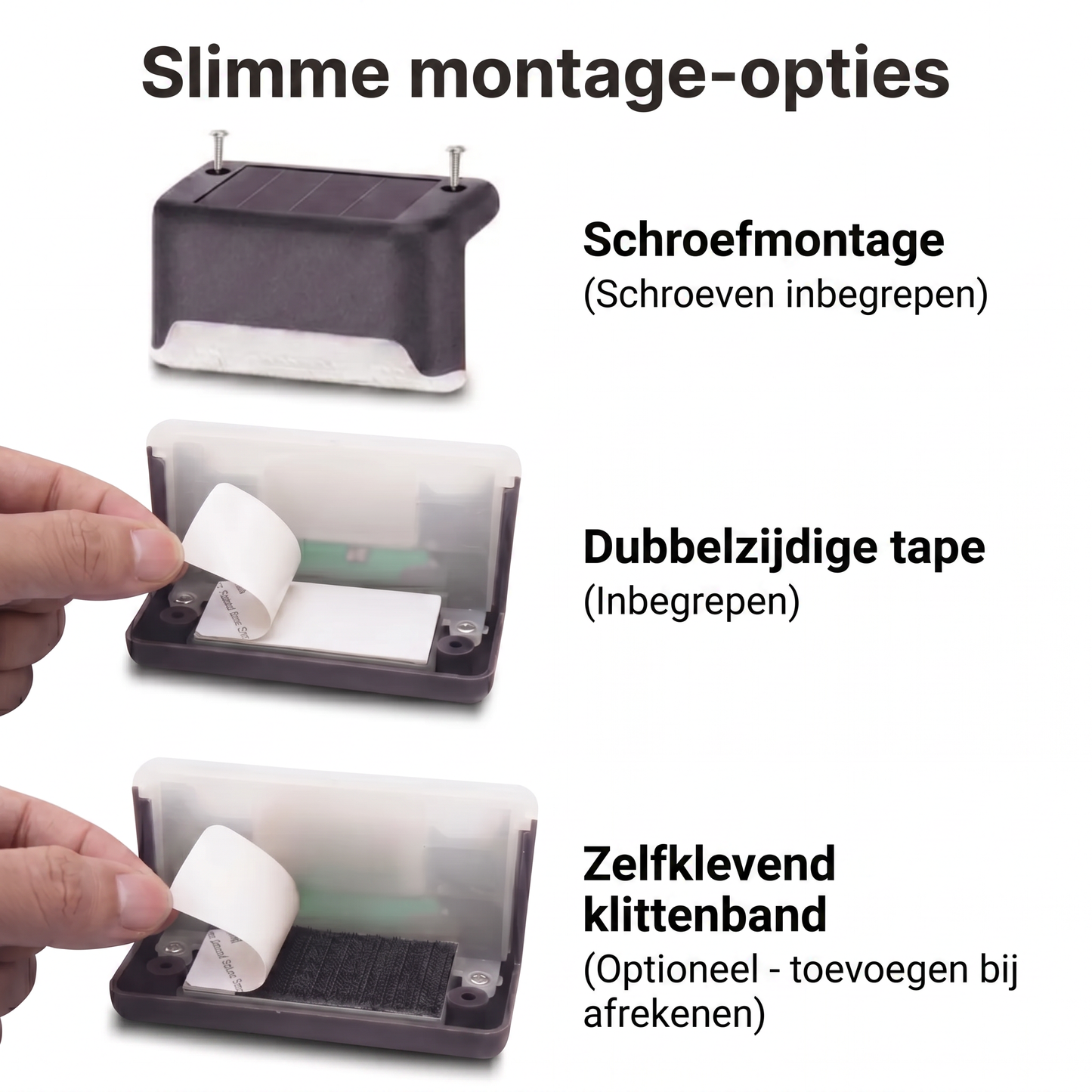 Op zonne-energie werkende buitenlamp