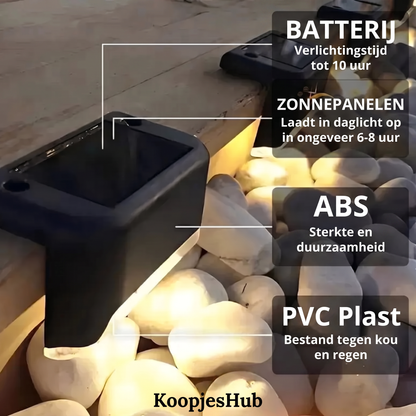 Op zonne-energie werkende buitenlamp