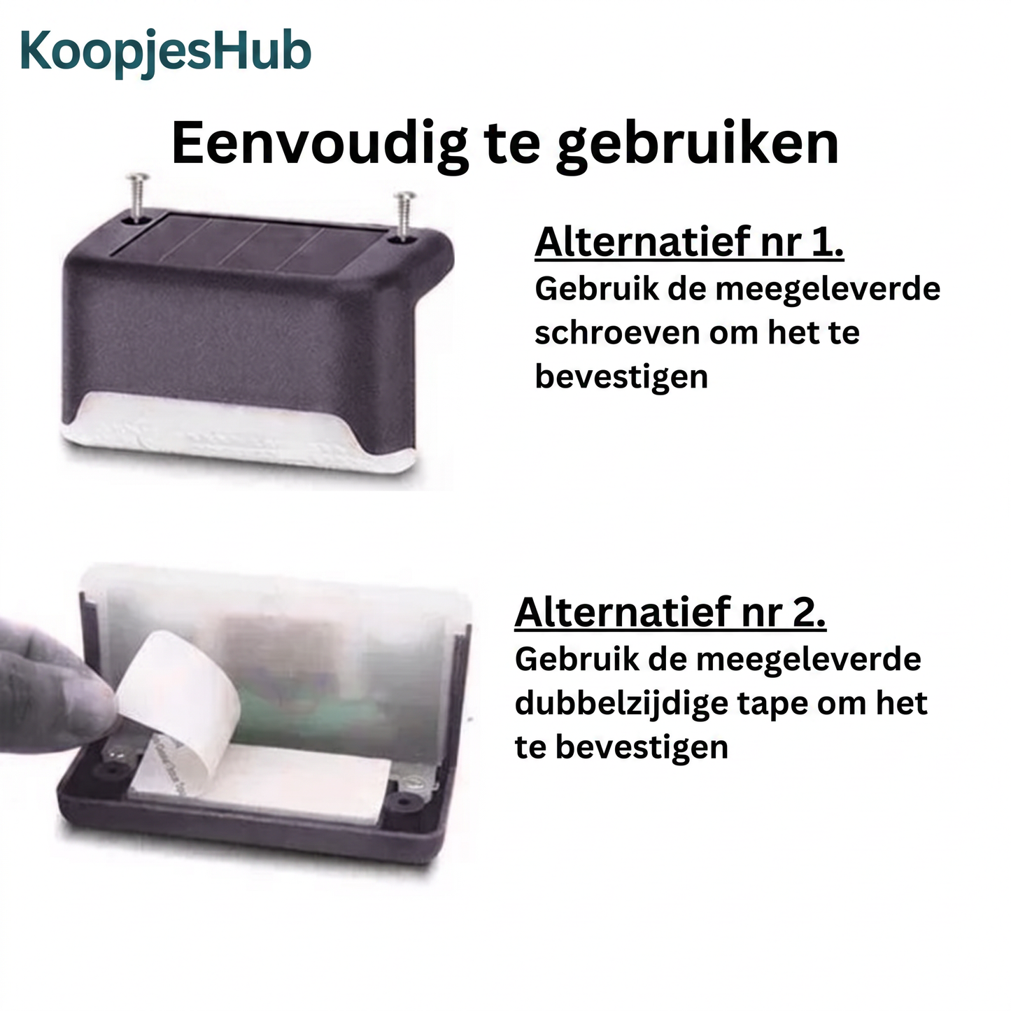 Op zonne-energie werkende buitenlamp