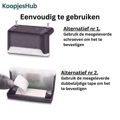Op zonne-energie werkende buitenlamp
