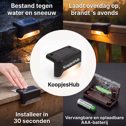 Op zonne-energie werkende buitenlamp