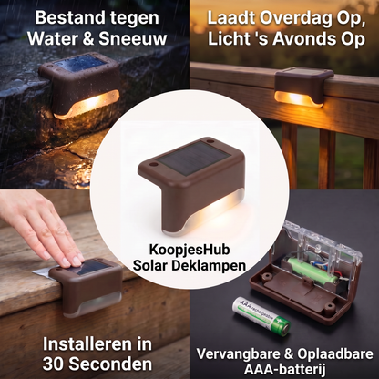 Op zonne-energie werkende buitenlamp