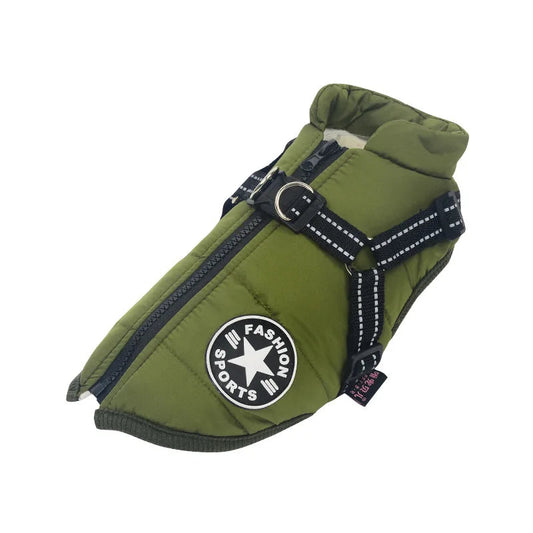 Petstar™ - Waterdichte winterjas met ingebouwd tuigje