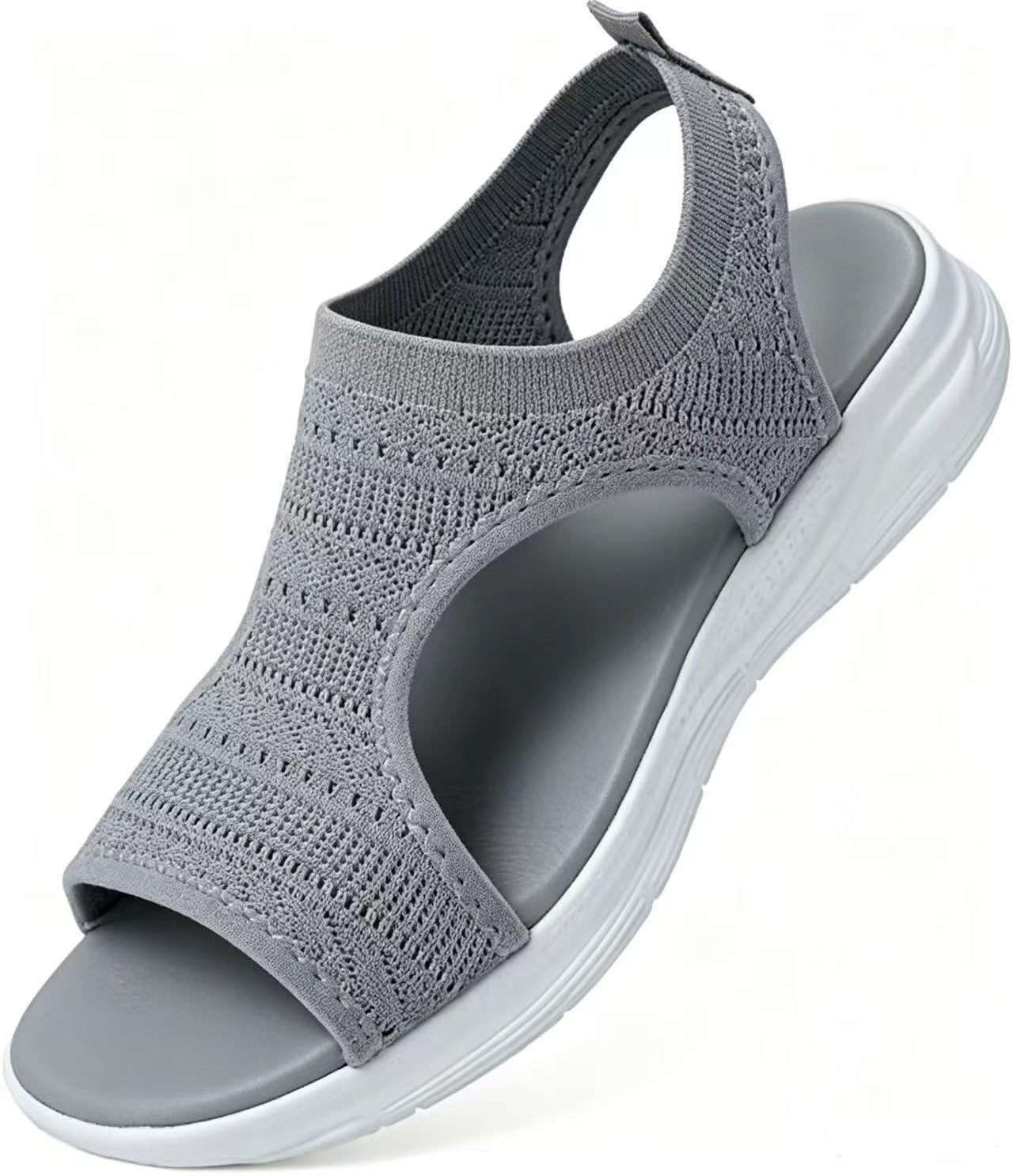 Comfortabele, ademende, platte sandalen