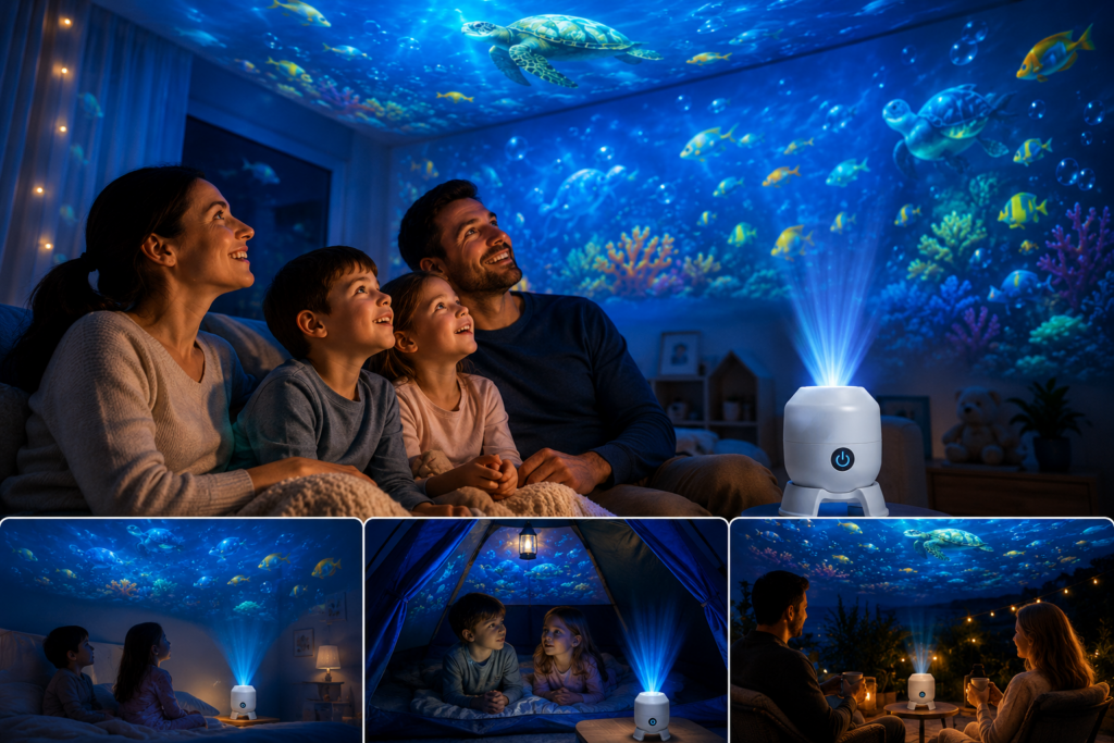 OceanWave Zee Projector met Draaiende LED-lampjes – Creëer Magische Avonden