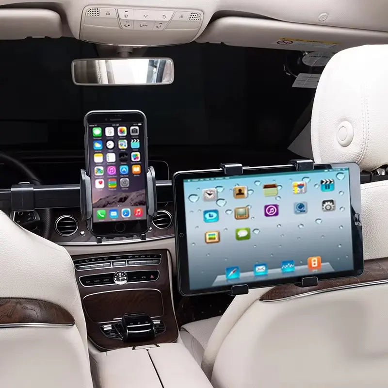 Tablet- en mobiele telefoonhouder voor de auto