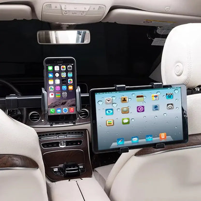 Tablet- en mobiele telefoonhouder voor de auto