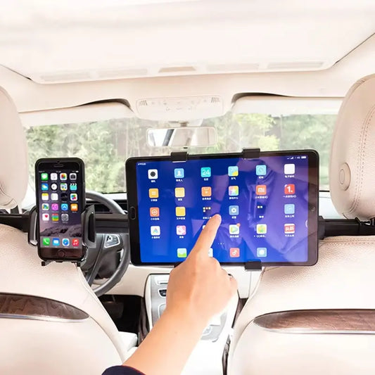 Tablet- en mobiele telefoonhouder voor de auto