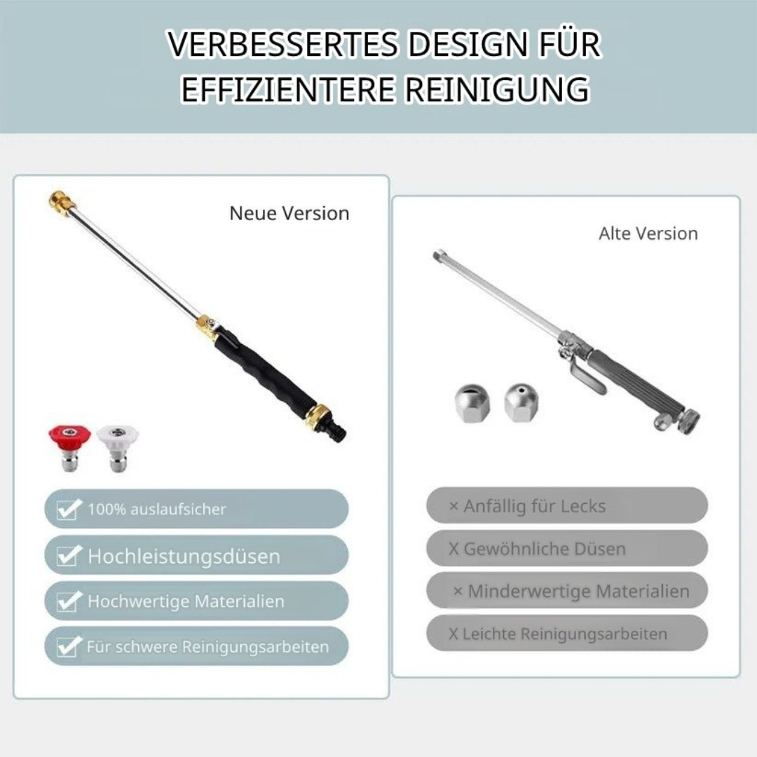 AquaForce - Hogedruk Spuitmond - Krachtige Reiniging voor Tuinslang