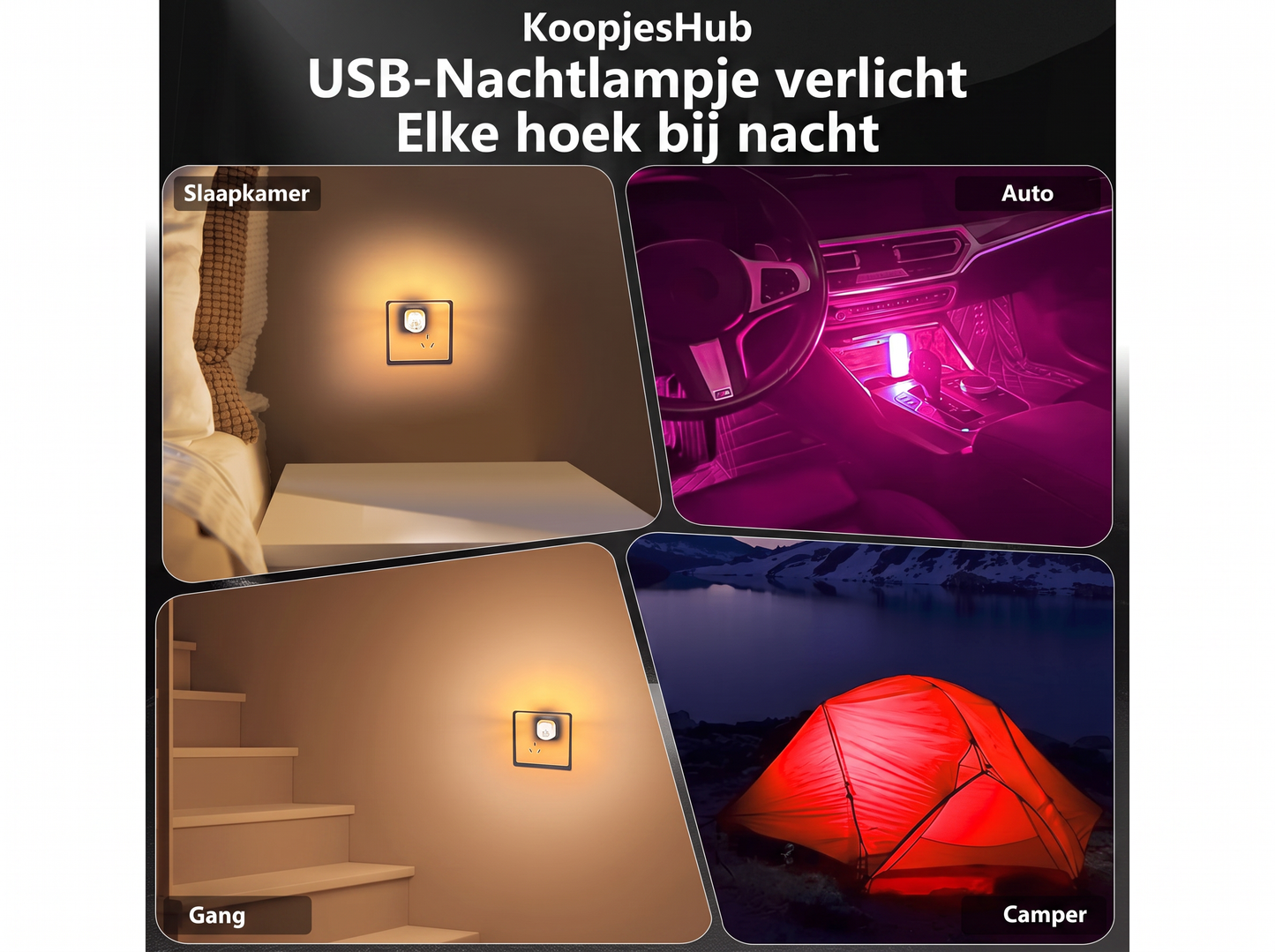 USB-nachtlampje voor in de auto