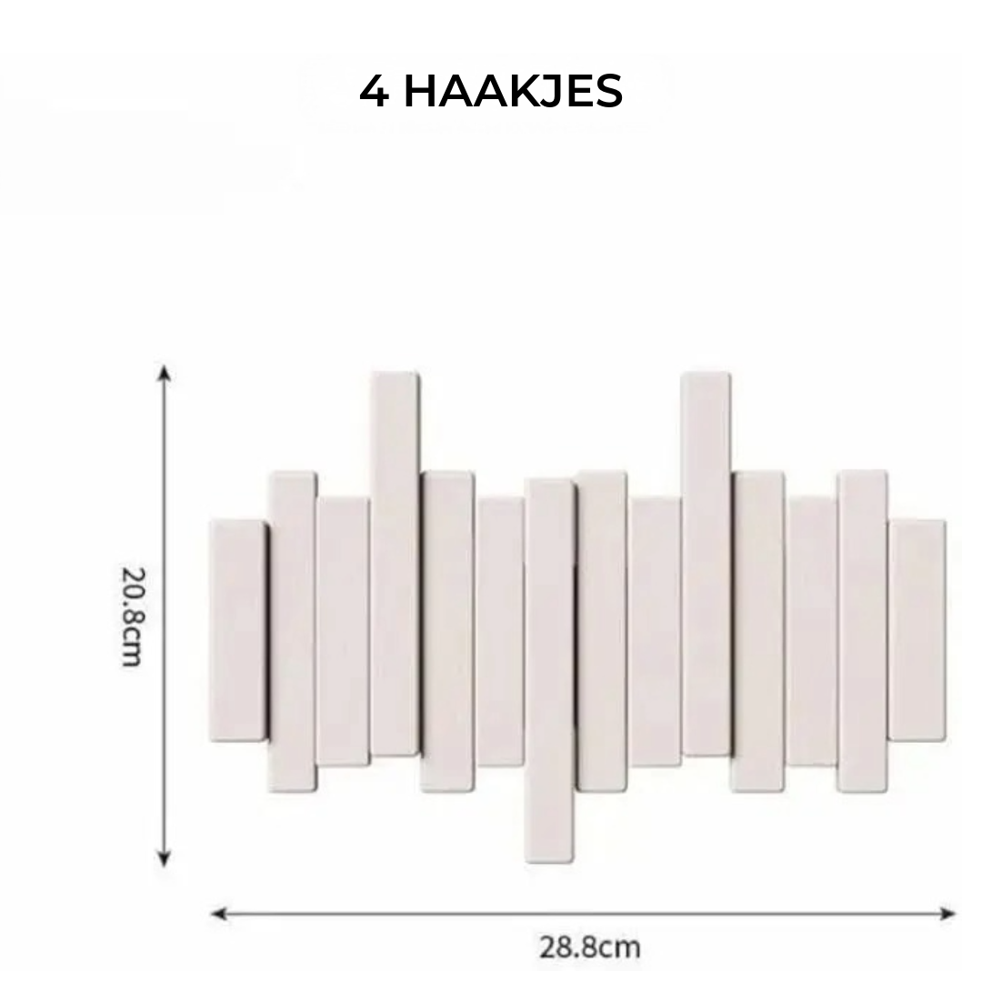 KeyNote – Design wandhaak met inklapbare houten haken