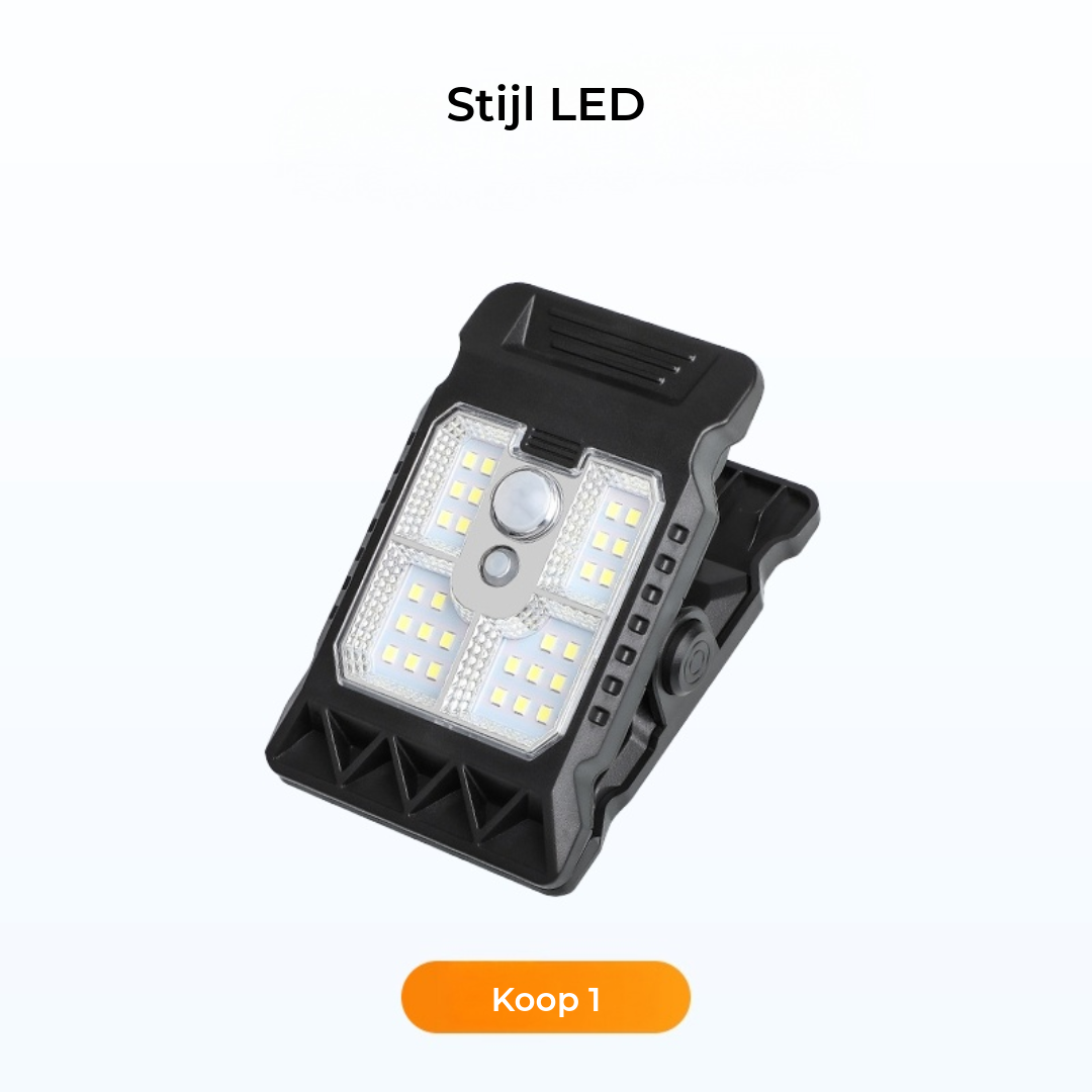 Buitenlamp op zonne-energie met bewegingssensor en clipbevestiging