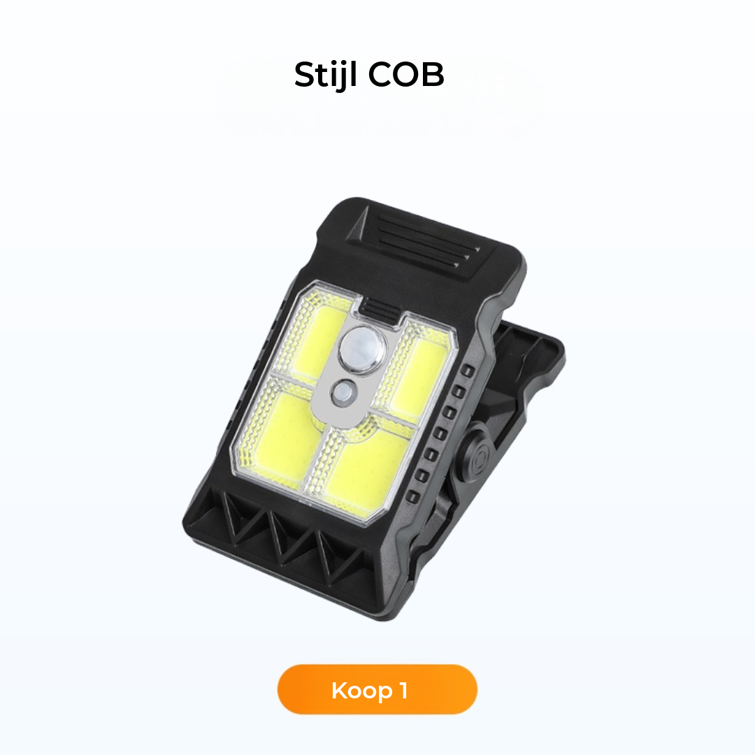 Buitenlamp op zonne-energie met bewegingssensor en clipbevestiging