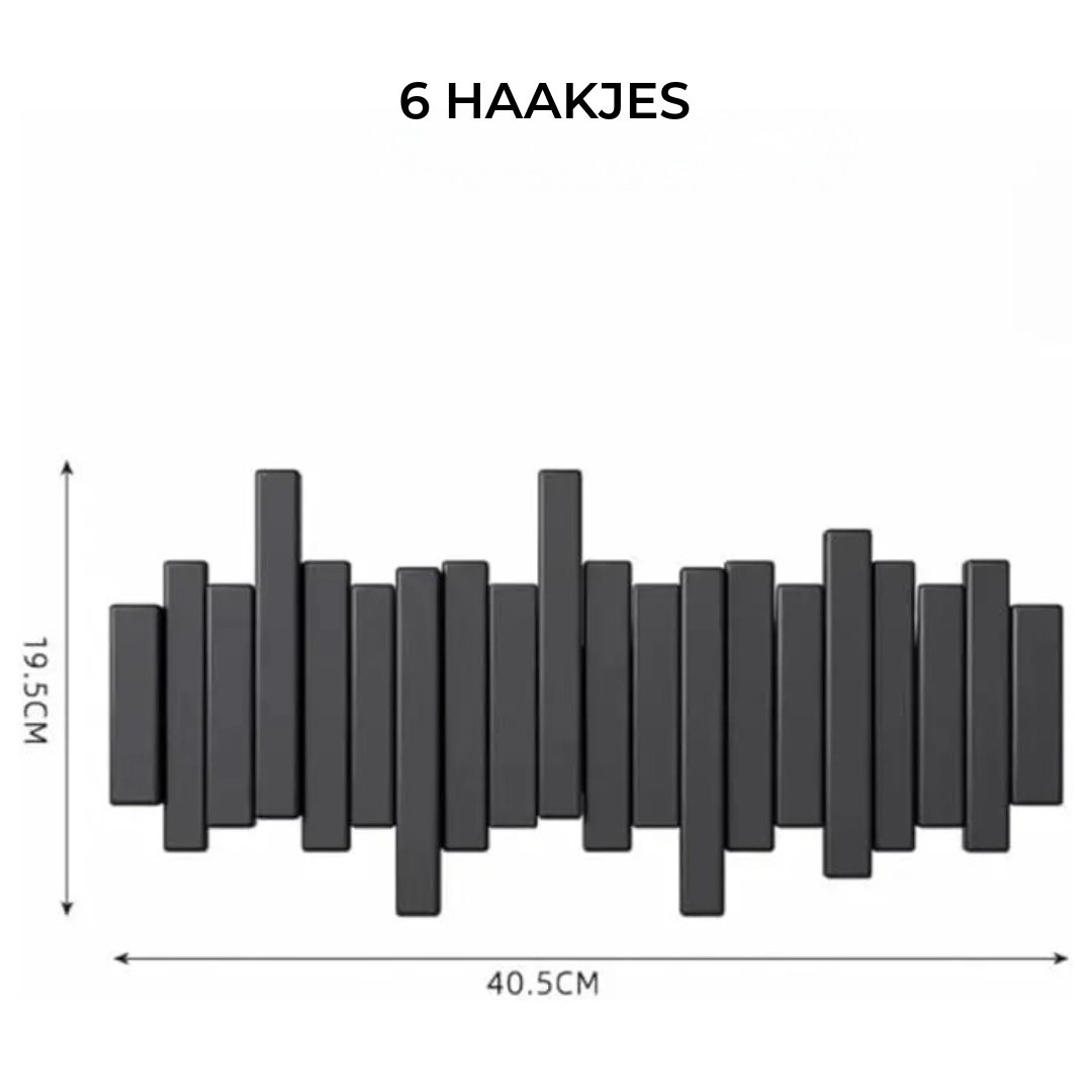 KeyNote – Design wandhaak met inklapbare houten haken