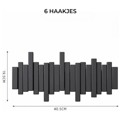 KeyNote – Design wandhaak met inklapbare houten haken